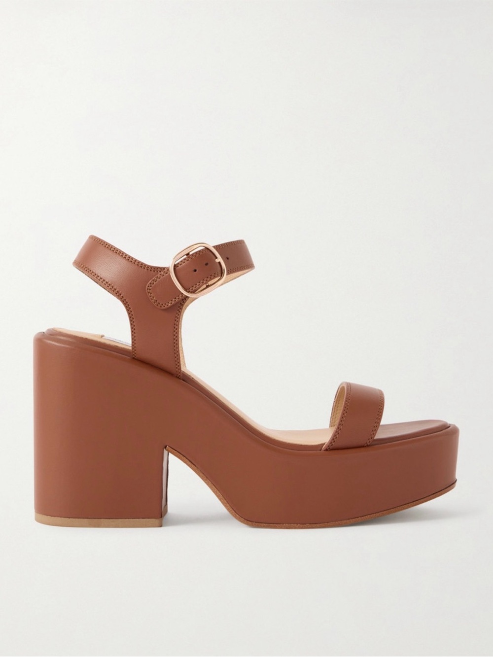 Gabriela Hearst Platform Sandal Brown